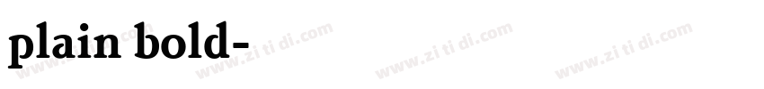 plain bold字体转换